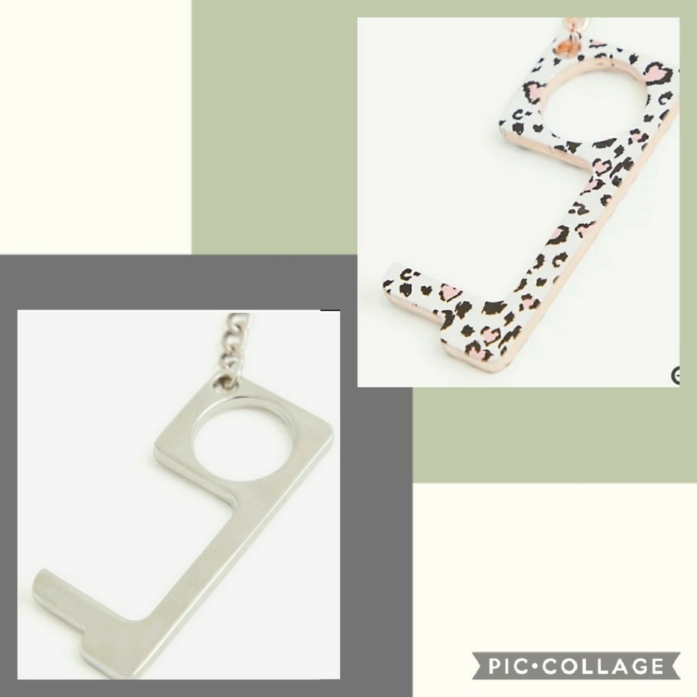 🆕 PINK LEOPARD TOUCHLESS DOOR OPENER KEYCHAIN